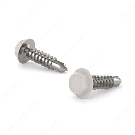 white sheet metal screws|white head self tapping screws.